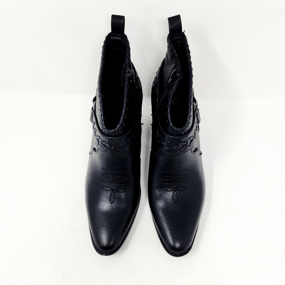 Frye & Co Palma Black Western Ankle Boots Women’s 6M - Picture 4 of 12